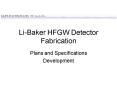 LiBaker HFGW Detector Fabrication PowerPoint PPT Presentation
