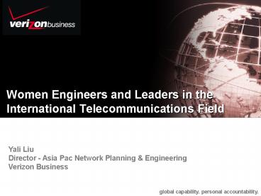 Women Engineers and Leaders in the International Telecommunications Field