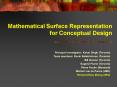 Mathematical Surface Representation for Conceptual Design PowerPoint PPT Presentation