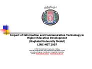 Impact of Information and Communication Technology in Higher Education Development
