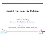Directed Flow in Au Au Collisions