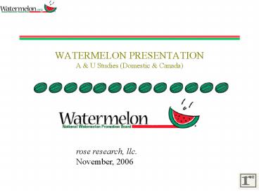 WATERMELON PRESENTATION A