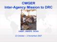 CWGER InterAgency Mission to DRC PowerPoint PPT Presentation