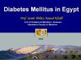 Diabetes Mellitus in Egypt Prof. Samir Helmy Assaad Khalil     Unit of Diabetes PowerPoint PPT Presentation