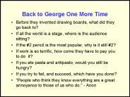 Back to George One More Time