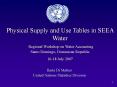 Physical Supply and Use Tables in SEEA Water Regional Workshop on Water Accounting Santo Domingo, Dominican Republic 16-18 July 2007 PowerPoint PPT Presentation