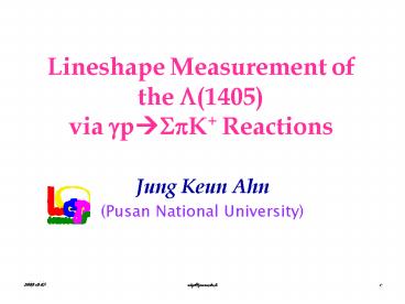 Lineshape Measurement of the L1405 via gpSpK Reactions