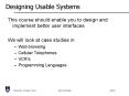 Designing Usable Systems PowerPoint PPT Presentation