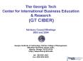 The Georgia Tech Center for International Business Education PowerPoint PPT Presentation