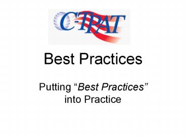 Best Practices