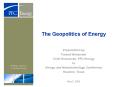 The Geopolitics of Energy PowerPoint PPT Presentation