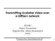 Transmitting Scalable Video over a DiffServ network