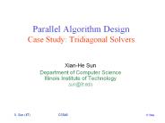 Parallel Algorithm Design Case Study: Tridiagonal Solvers