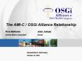The AMIC OSGi Alliance Relationship PowerPoint PPT Presentation