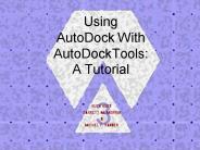 Using AutoDock With AutoDockTools: A Tutorial