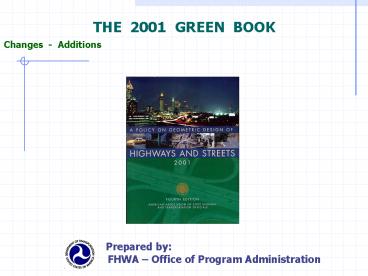 THE 2001 GREEN BOOK