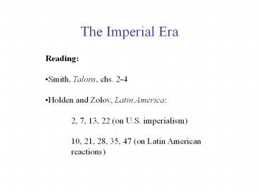 The Imperial Era