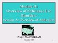 Module II: Overview of Substance Use Disorders Section A: Overview of Addiction PowerPoint PPT Presentation