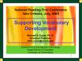 Supporting Vocabulary Development PowerPoint PPT Presentation