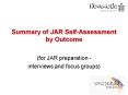 Summary of JAR SelfAssessment by Outcome PowerPoint PPT Presentation