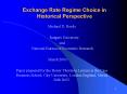 Exchange Rate Regime Choice in Historical Perspective PowerPoint PPT Presentation