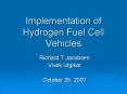 Implementation of Hydrogen Fuel Cell Vehicles PowerPoint PPT Presentation