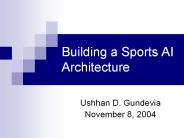 Building a Sports AI Architecture
