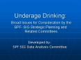 Underage Drinking: Broad Issues for Consideration by the SPF SIG Strategic Planning and Related Comm PowerPoint PPT Presentation
