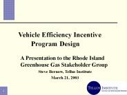 Vehicle Efficiency Incentive Program Design