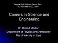 Careers in Science and Engineering PowerPoint PPT Presentation