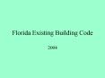 Florida Existing Building Code PowerPoint PPT Presentation