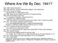 Where Are We By Dec. 1941 PowerPoint PPT Presentation