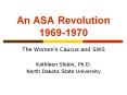 An ASA Revolution 19691970 PowerPoint PPT Presentation