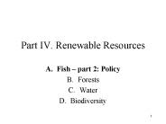Part IV. Renewable Resources