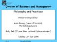 Division of Business and Management PowerPoint PPT Presentation
