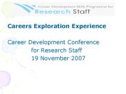 Careers Exploration Experience