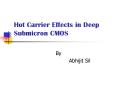 Hot Carrier Effects in Deep Submicron CMOS PowerPoint PPT Presentation