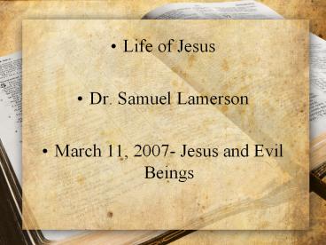 Life of Jesus