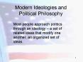 Modern Ideologies and Political Philosophy PowerPoint PPT Presentation