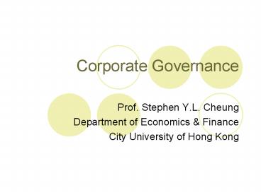Corporate Governance