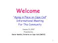 Aging in Place on Cape Cod PowerPoint PPT Presentation
