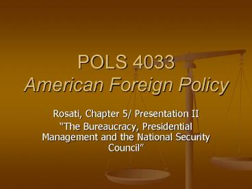 POLS 4033 American Foreign Policy