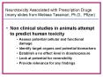 Neurotoxicity Associated with Prescription Drugs many slides from Melissa Tassinari, Ph.D., Pfizer PowerPoint PPT Presentation