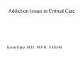 Addiction Issues in Critical Care PowerPoint PPT Presentation