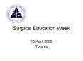 Surgical Education Week PowerPoint PPT Presentation
