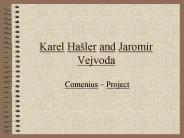 Karel Haler and Jaromr Vejvoda