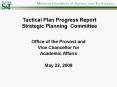 Tactical Plan Progress Report Strategic Planning Committee PowerPoint PPT Presentation