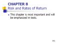 CHAPTER 8 Risk and Rates of Return PowerPoint PPT Presentation