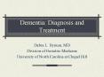 Dementia: Diagnosis and Treatment PowerPoint PPT Presentation
