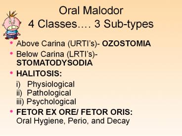 Oral Malodor 4 Classes